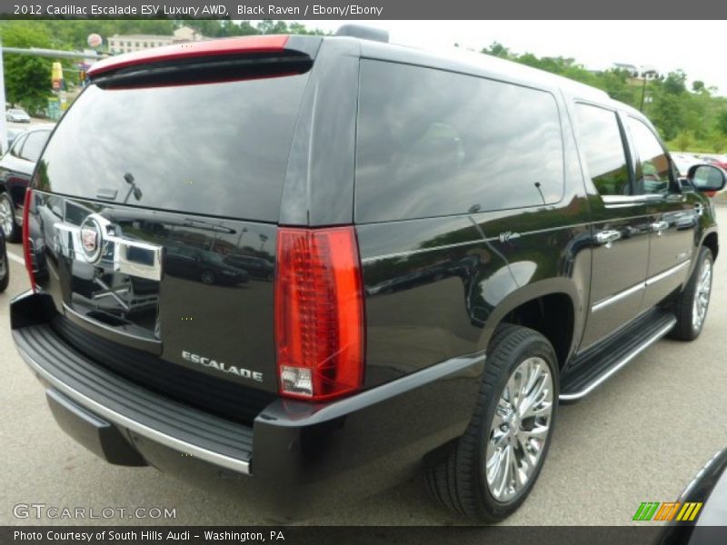 Black Raven / Ebony/Ebony 2012 Cadillac Escalade ESV Luxury AWD