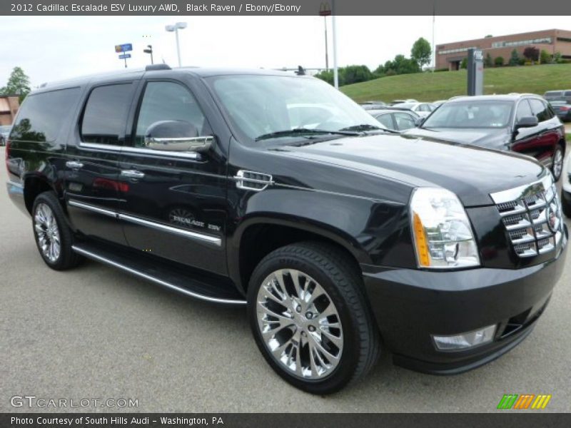 Black Raven / Ebony/Ebony 2012 Cadillac Escalade ESV Luxury AWD