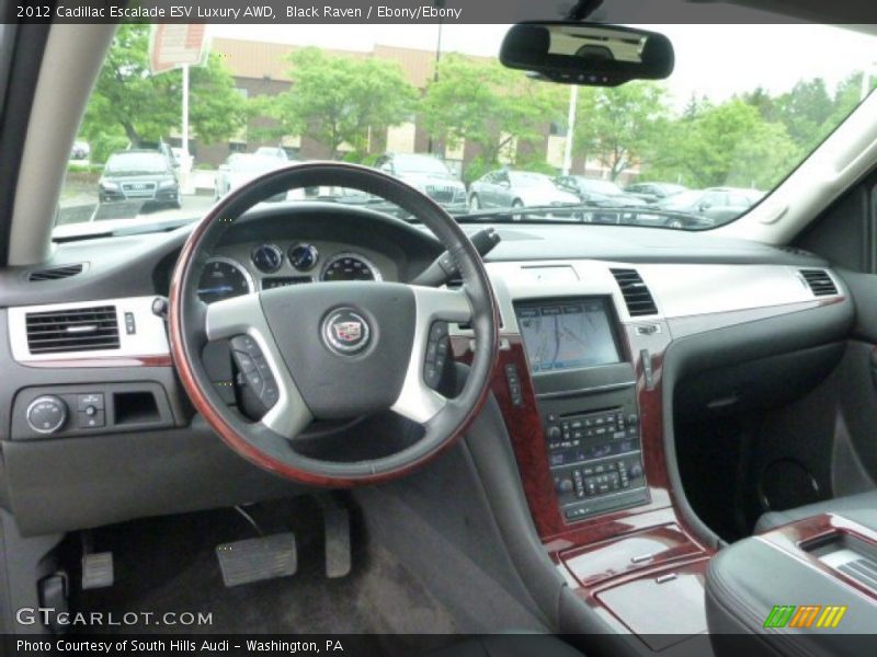 Black Raven / Ebony/Ebony 2012 Cadillac Escalade ESV Luxury AWD