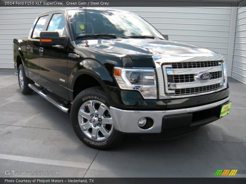 Green Gem / Steel Grey 2014 Ford F150 XLT SuperCrew