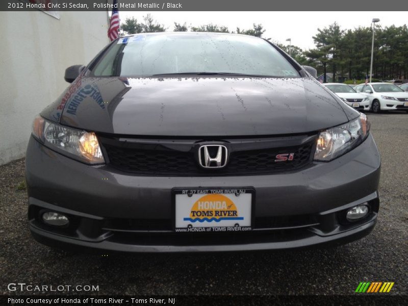 Polished Metal Metallic / Black 2012 Honda Civic Si Sedan