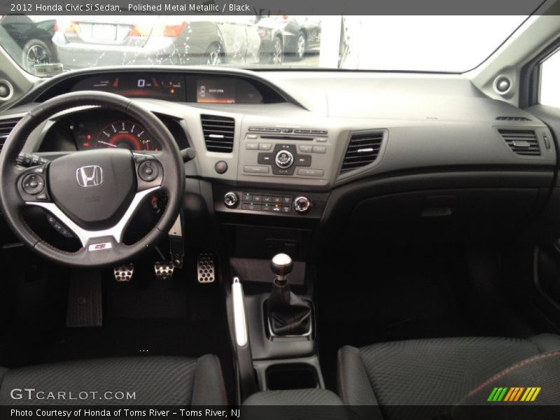 Polished Metal Metallic / Black 2012 Honda Civic Si Sedan