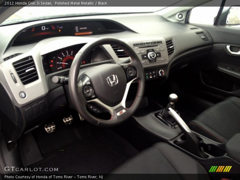 Polished Metal Metallic / Black 2012 Honda Civic Si Sedan
