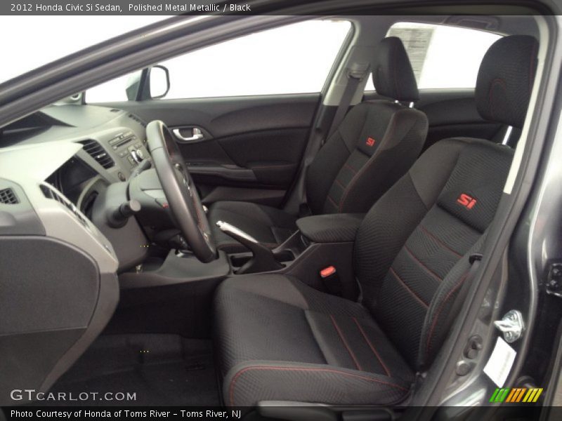 Polished Metal Metallic / Black 2012 Honda Civic Si Sedan