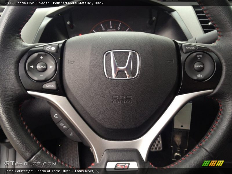 Polished Metal Metallic / Black 2012 Honda Civic Si Sedan