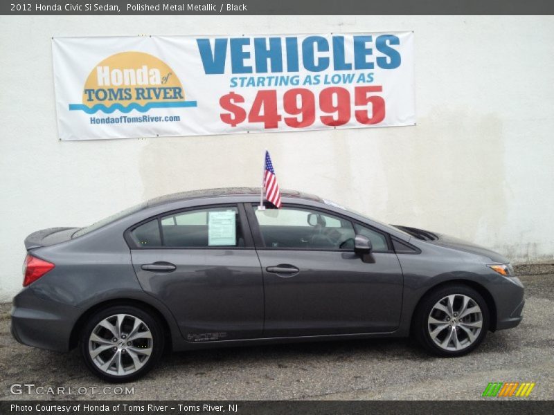 Polished Metal Metallic / Black 2012 Honda Civic Si Sedan