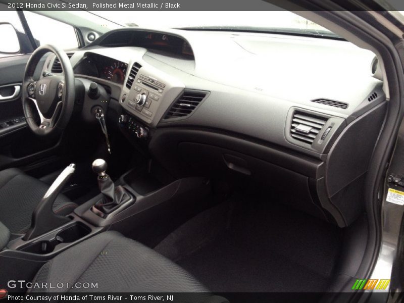 Polished Metal Metallic / Black 2012 Honda Civic Si Sedan
