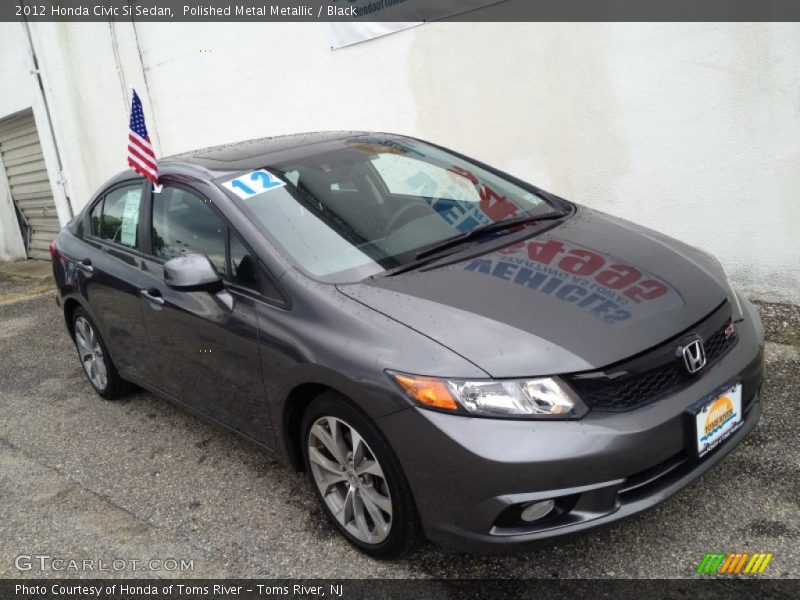 Polished Metal Metallic / Black 2012 Honda Civic Si Sedan