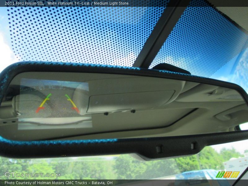 White Platinum Tri-Coat / Medium Light Stone 2011 Ford Fusion SEL