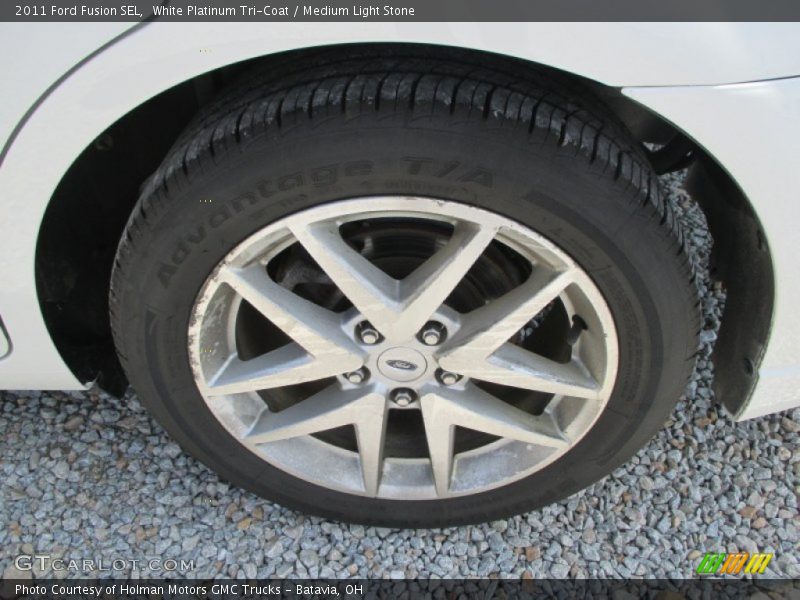 White Platinum Tri-Coat / Medium Light Stone 2011 Ford Fusion SEL