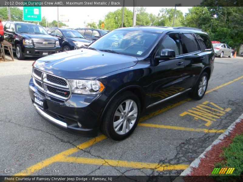 Maximum Steel Metallic / Black 2012 Dodge Durango Crew AWD