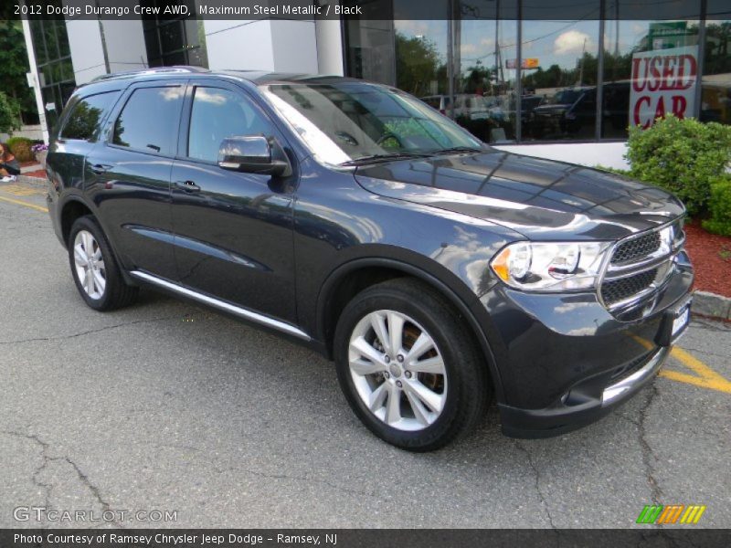 Maximum Steel Metallic / Black 2012 Dodge Durango Crew AWD