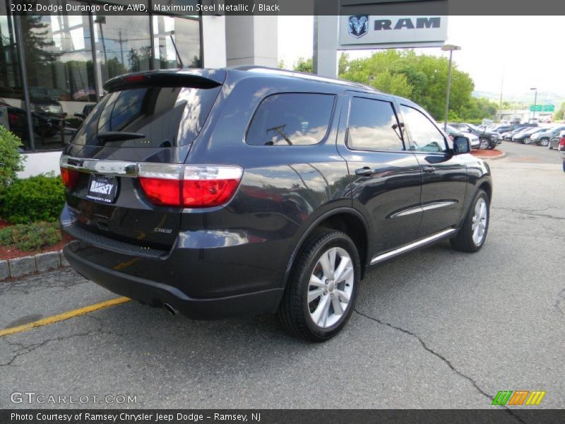 Maximum Steel Metallic / Black 2012 Dodge Durango Crew AWD