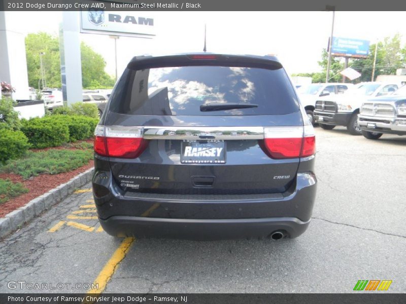 Maximum Steel Metallic / Black 2012 Dodge Durango Crew AWD