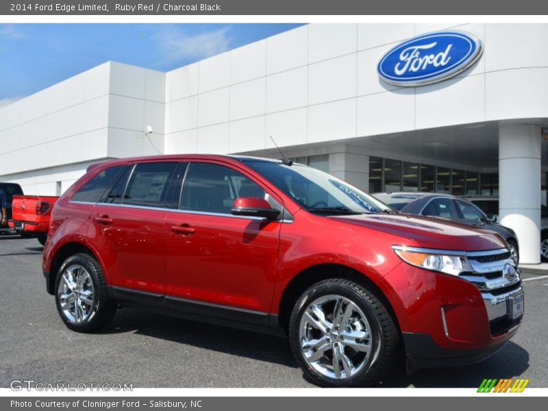 Ruby Red / Charcoal Black 2014 Ford Edge Limited