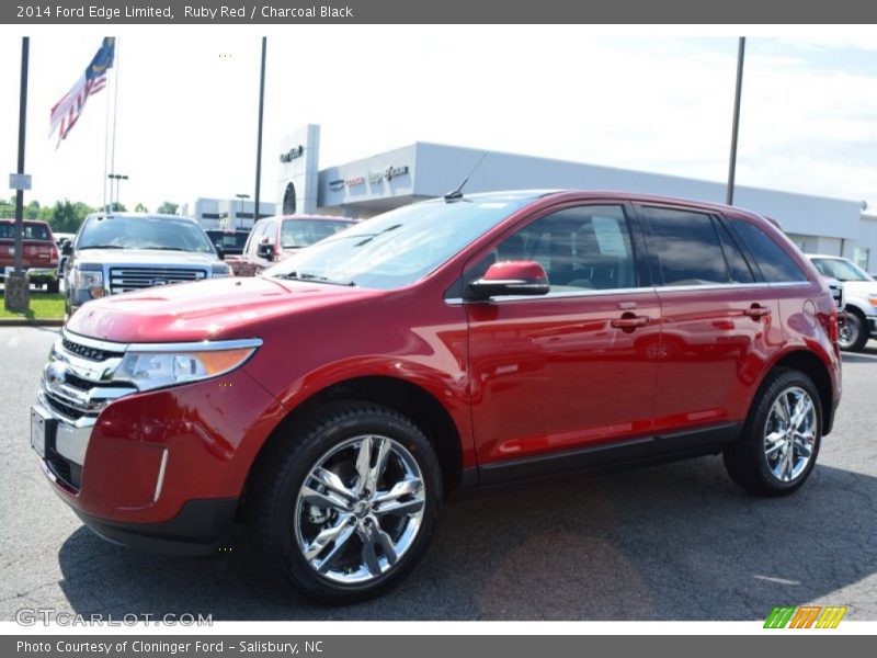 Ruby Red / Charcoal Black 2014 Ford Edge Limited