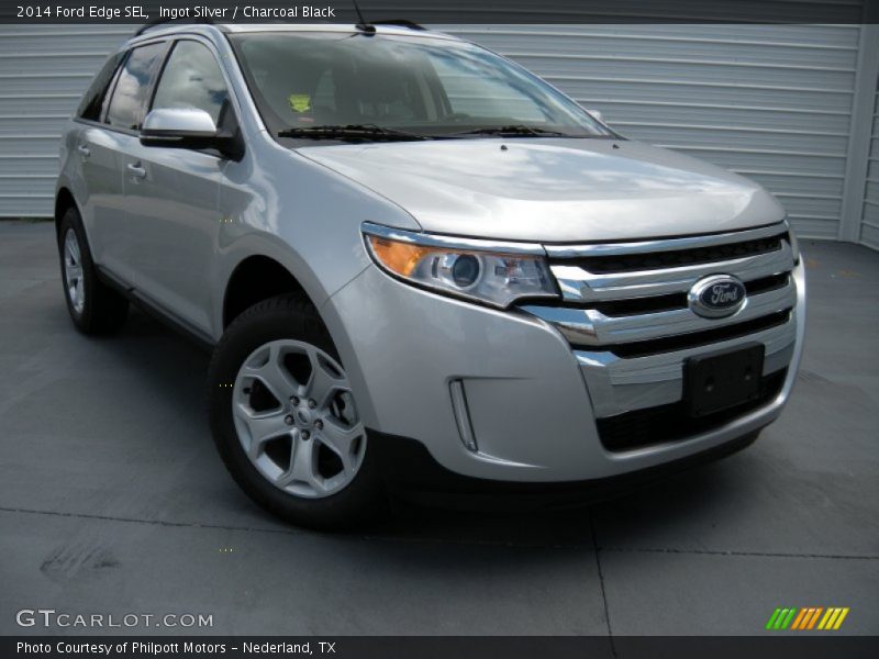 Ingot Silver / Charcoal Black 2014 Ford Edge SEL