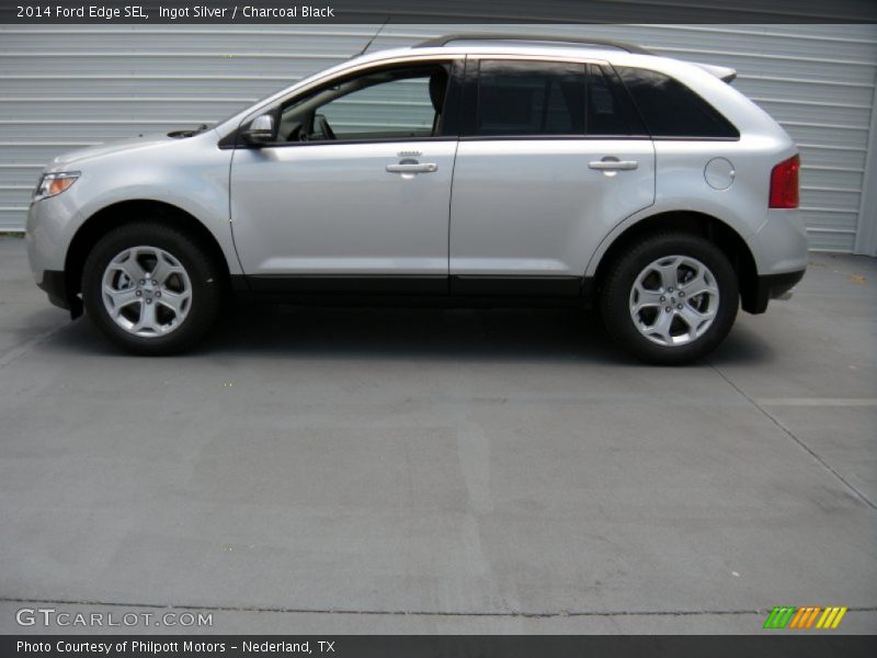 Ingot Silver / Charcoal Black 2014 Ford Edge SEL