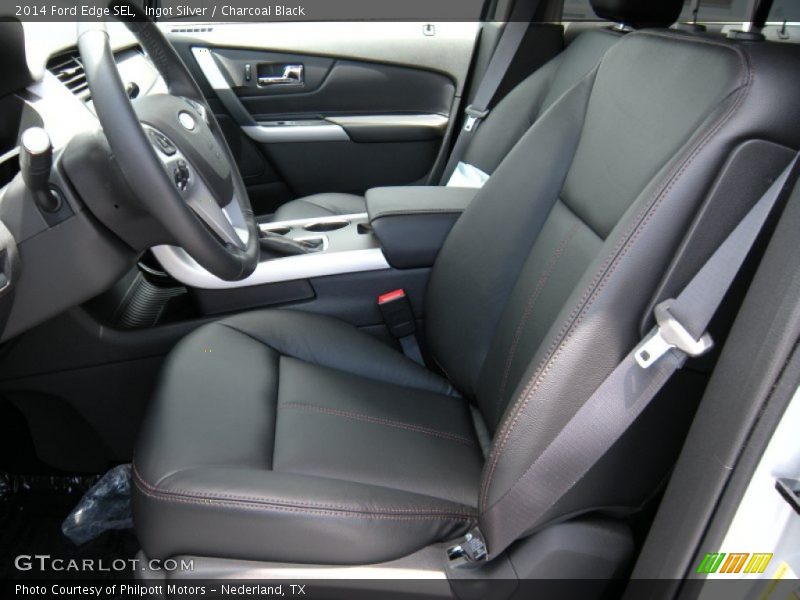 Ingot Silver / Charcoal Black 2014 Ford Edge SEL