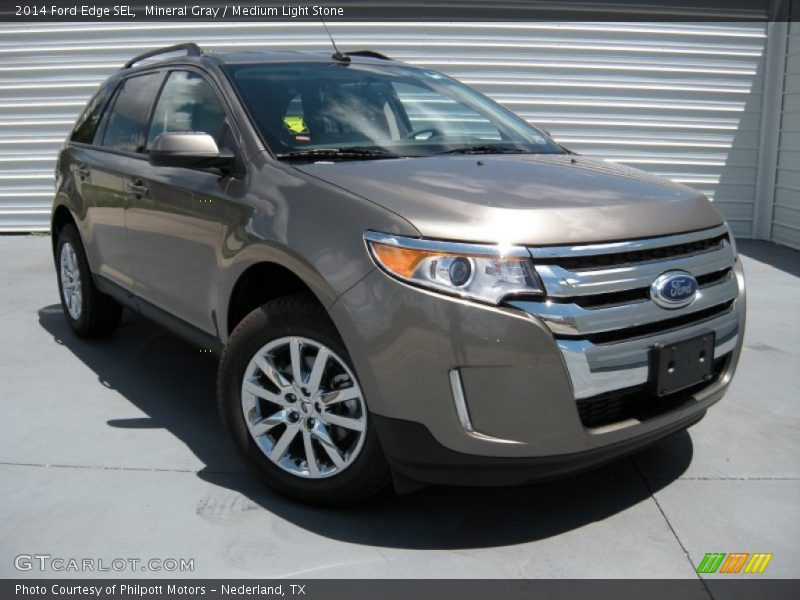 Mineral Gray / Medium Light Stone 2014 Ford Edge SEL