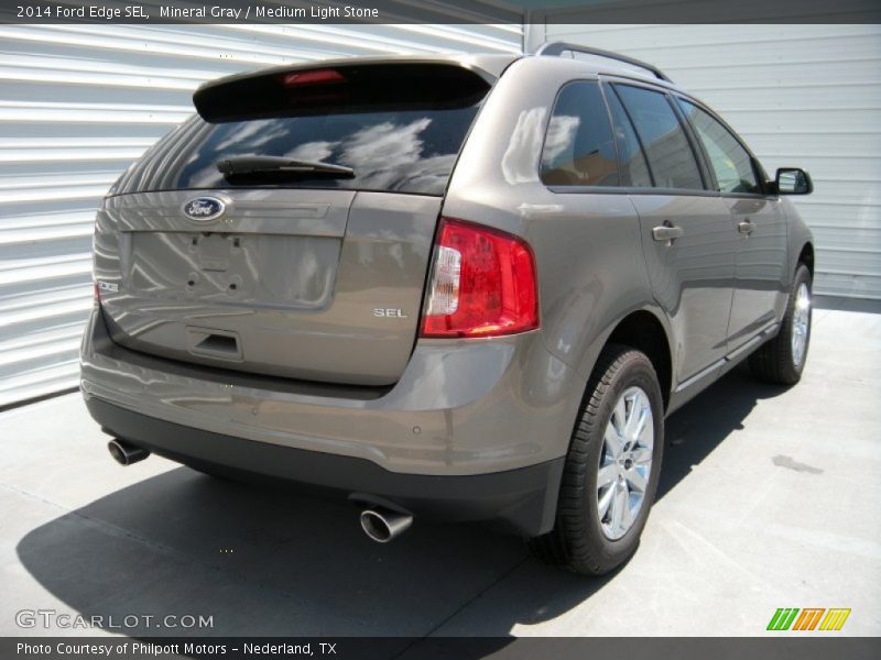 Mineral Gray / Medium Light Stone 2014 Ford Edge SEL