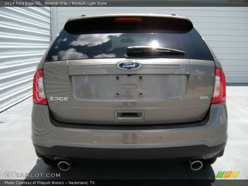 Mineral Gray / Medium Light Stone 2014 Ford Edge SEL