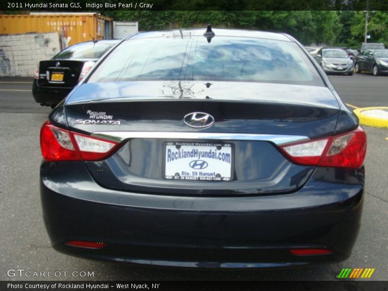 Indigo Blue Pearl / Gray 2011 Hyundai Sonata GLS