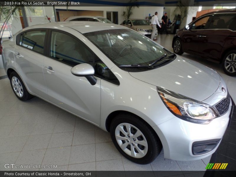 Bright Silver / Black 2013 Kia Rio LX Sedan