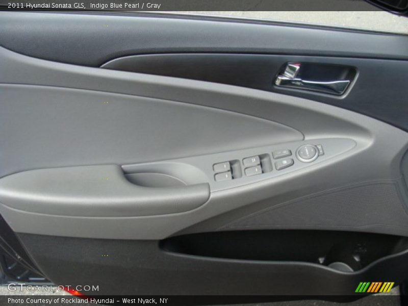 Indigo Blue Pearl / Gray 2011 Hyundai Sonata GLS