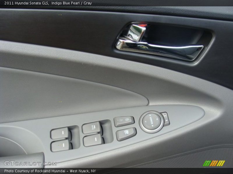 Indigo Blue Pearl / Gray 2011 Hyundai Sonata GLS