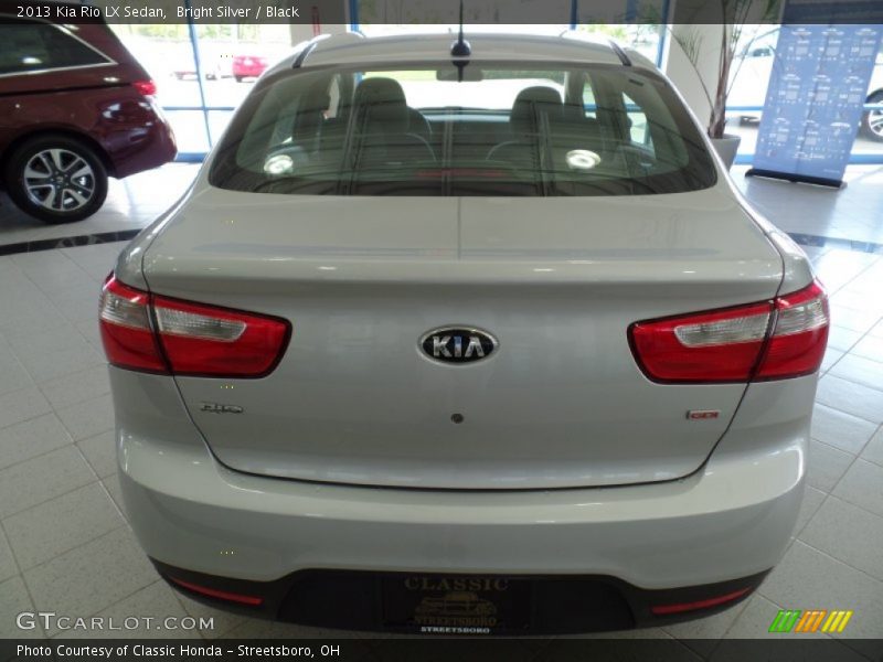 Bright Silver / Black 2013 Kia Rio LX Sedan