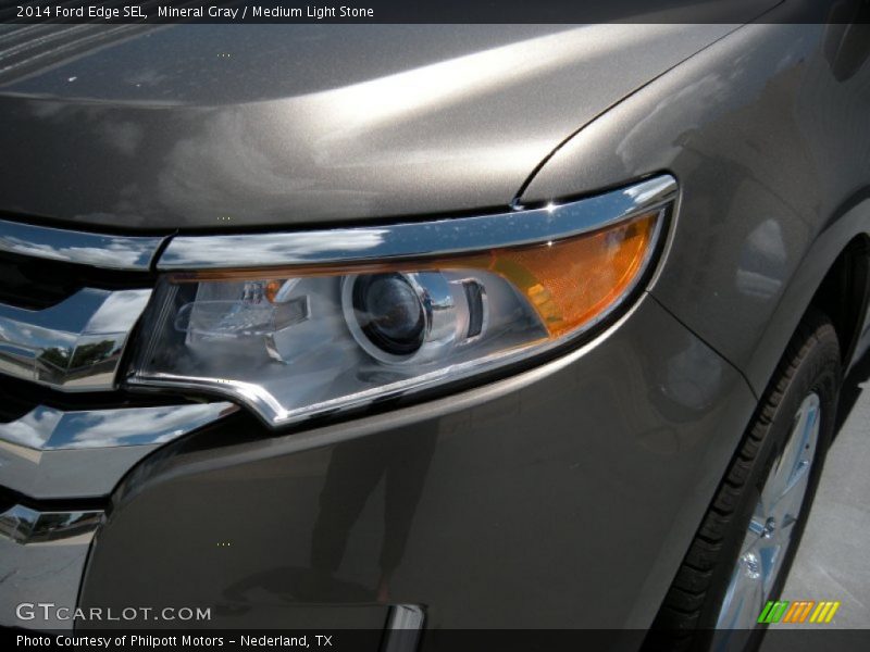 Mineral Gray / Medium Light Stone 2014 Ford Edge SEL