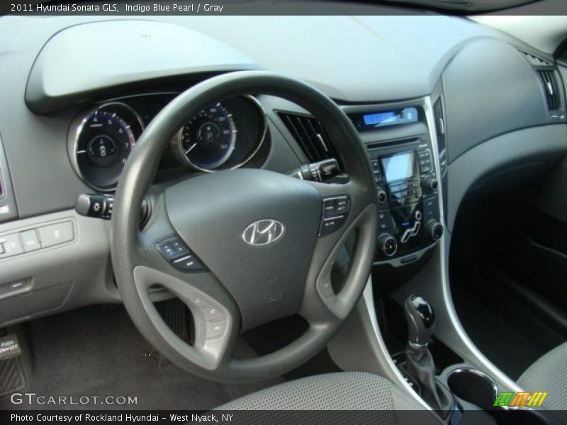 Indigo Blue Pearl / Gray 2011 Hyundai Sonata GLS
