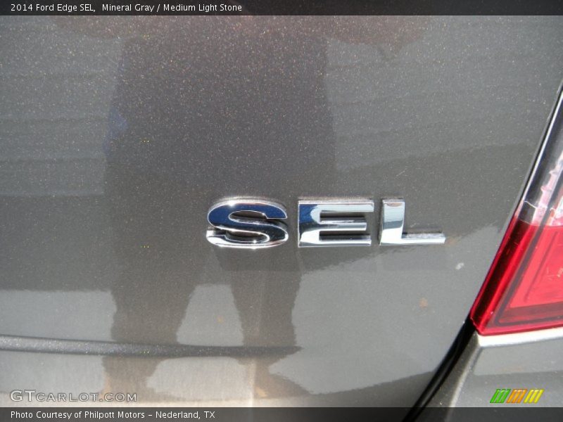 Mineral Gray / Medium Light Stone 2014 Ford Edge SEL