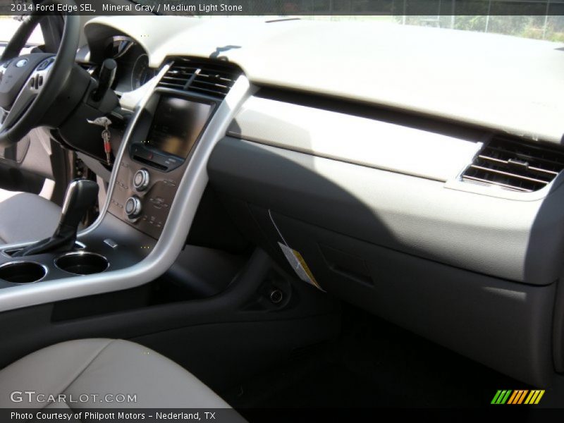 Mineral Gray / Medium Light Stone 2014 Ford Edge SEL