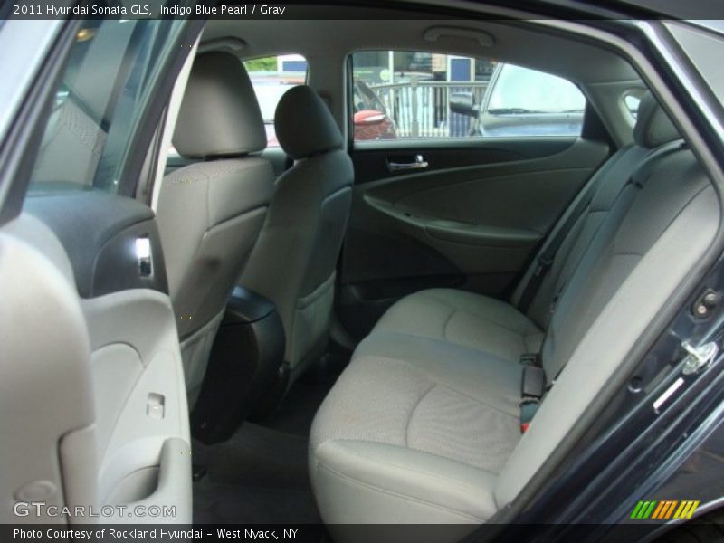 Indigo Blue Pearl / Gray 2011 Hyundai Sonata GLS