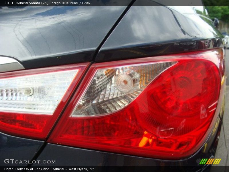 Indigo Blue Pearl / Gray 2011 Hyundai Sonata GLS