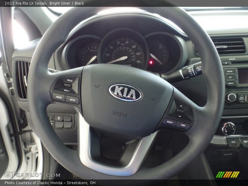 Bright Silver / Black 2013 Kia Rio LX Sedan