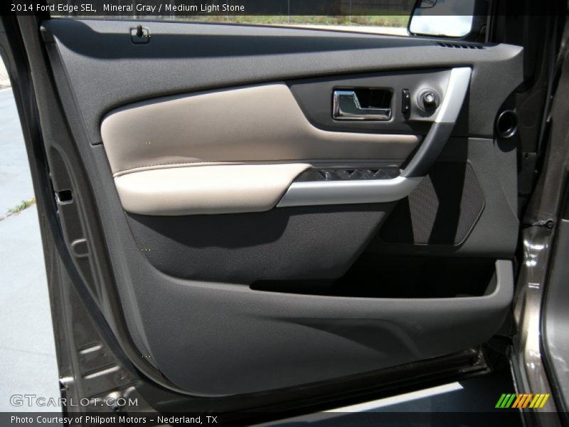 Mineral Gray / Medium Light Stone 2014 Ford Edge SEL