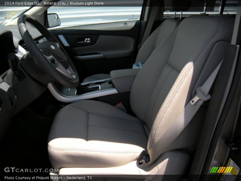 Mineral Gray / Medium Light Stone 2014 Ford Edge SEL