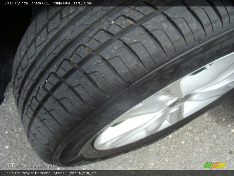 Indigo Blue Pearl / Gray 2011 Hyundai Sonata GLS