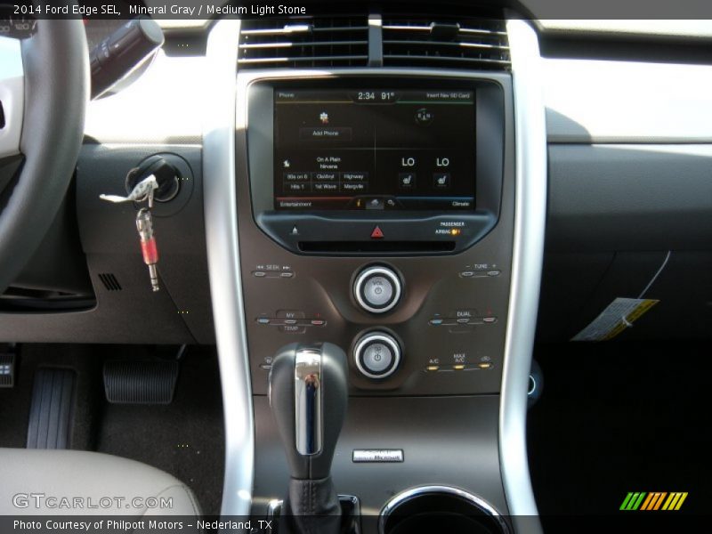 Mineral Gray / Medium Light Stone 2014 Ford Edge SEL