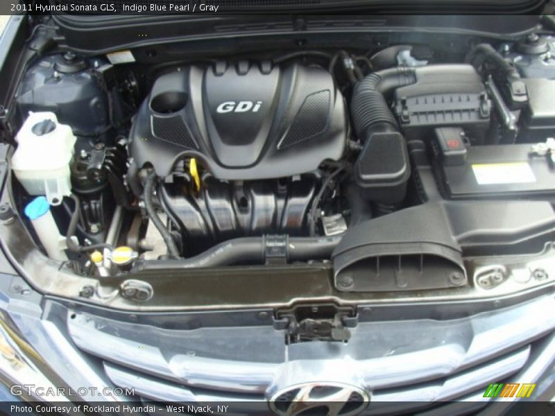 Indigo Blue Pearl / Gray 2011 Hyundai Sonata GLS