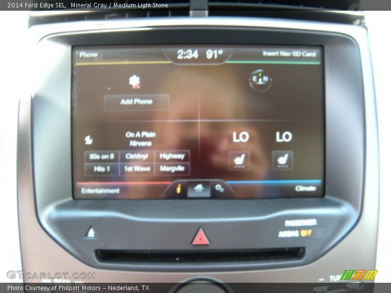 Mineral Gray / Medium Light Stone 2014 Ford Edge SEL