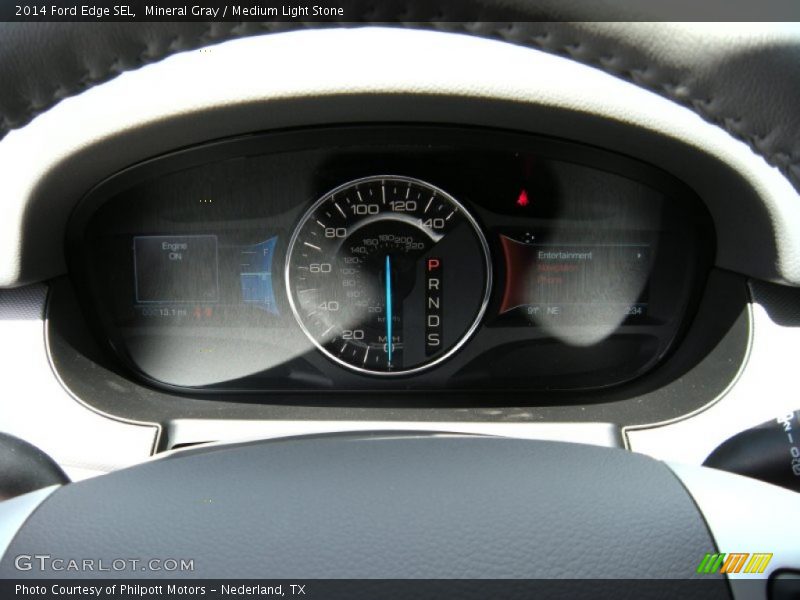 Mineral Gray / Medium Light Stone 2014 Ford Edge SEL