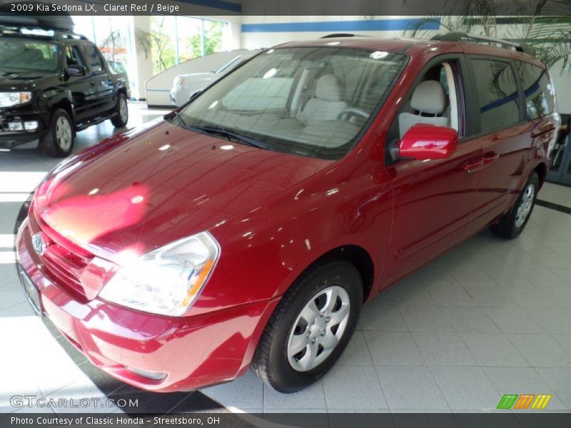 Claret Red / Beige 2009 Kia Sedona LX