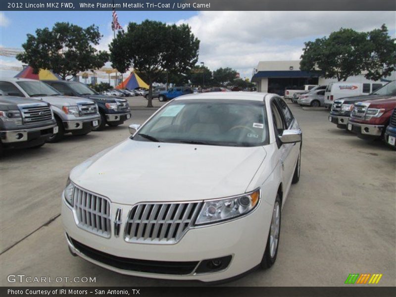 White Platinum Metallic Tri-Coat / Light Camel 2012 Lincoln MKZ FWD