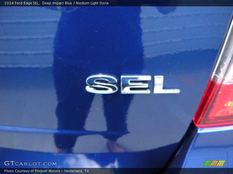 Deep Impact Blue / Medium Light Stone 2014 Ford Edge SEL
