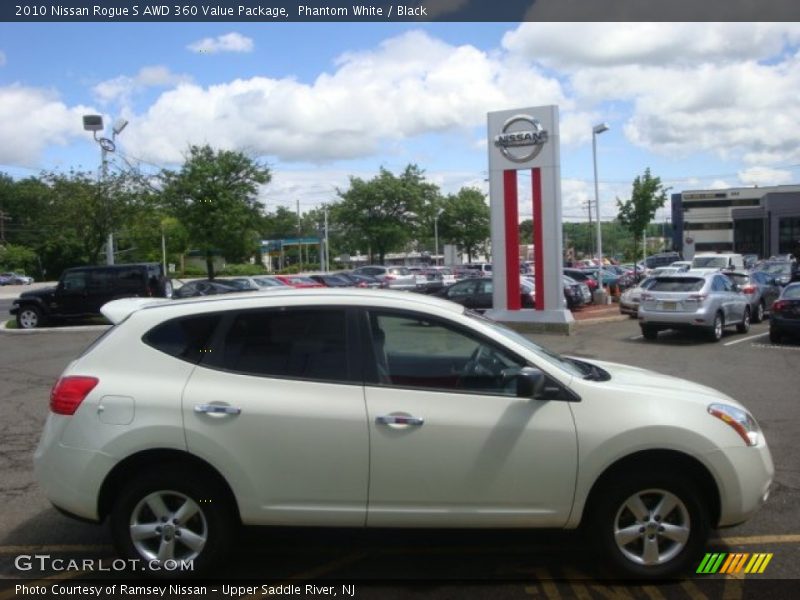Phantom White / Black 2010 Nissan Rogue S AWD 360 Value Package