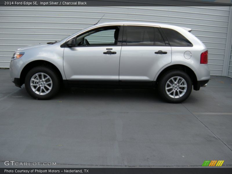Ingot Silver / Charcoal Black 2014 Ford Edge SE